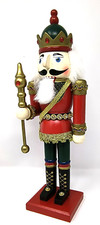 Nutcracker King 14" w/ crown  specter Red Wood WORKS