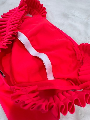 New Habitual Girls Size 12 UV 50+ Ruched Strap Swim Top Pink *Top Only* - Picture 8 of 11