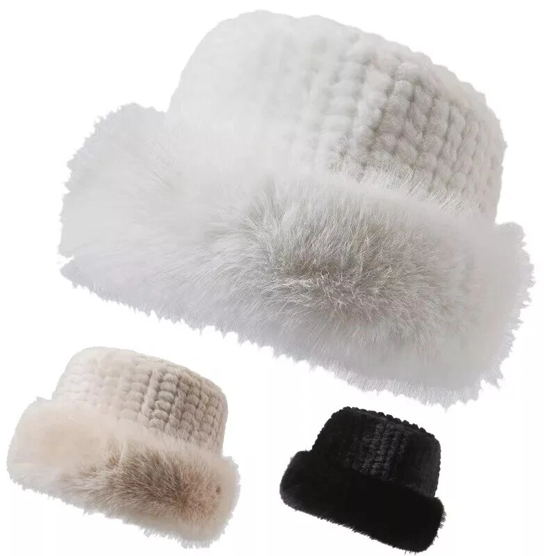 APL Caldo Cappello da Pescatore Soffice in Pelliccia Finta da Donna Antivento Termico 