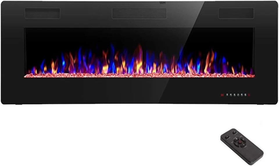 50 inch Recessed and Wall Mounted Electric Fireplace, Ultra Thin and Low Noise - Image 3 of 4