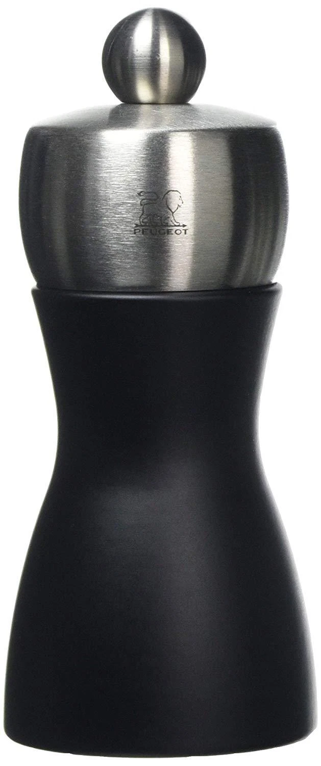Peugeot 21290 Fidji 4.75 Inch Salt Mill, Black Matte