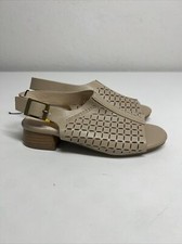 NEW Lucky Brand Girls Sandals Bardolph Peep Toe Shoes Taupe Reina Tan Size 13
