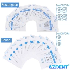 Dental Ortho Super Elastic Cu-NiTi Arch Wires Stops Damon Form Round/Rectangular