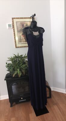 Women's Design History Purple Sleeveless Stretchy Maxi Dress Size Small