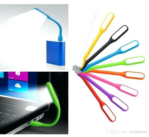 (2) Lampe LED USB 6" flexible pour ordinateur portable lecture lumineuse **couleur aléatoire** - Photo 1/2