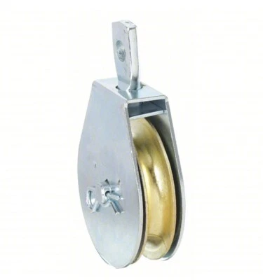 GRAINGER APPROVED 3 Inch Swivel Eye Pulley For 1/2” Rope, 650lb Load, 1/2” ID Eye, Zinc Plate