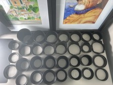 Job Lot 30 Camera Lens Hoods Mixed Bayonet Screw Push-On Mixed Sizes