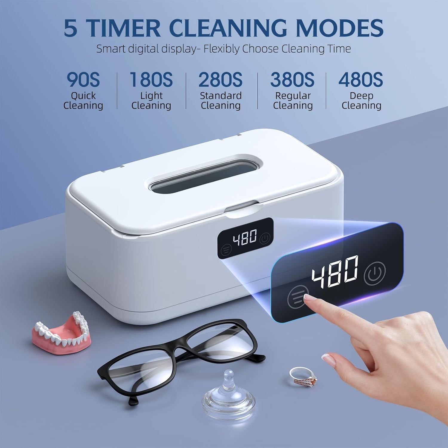 Ultrasonic Jewelry Cleaner,50Khz Professional Jewelry Cleaner Ultrasonic Machine