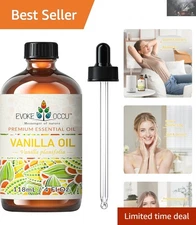 4 Fl Oz Undiluted Vanilla Essential Oil - Aromatic Bliss for Skin & Hair Care