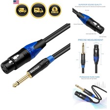 XLR Female to 1/4 Inch Mic Cable 16.6 Feet Microphone Cord for Dynamic Microp...