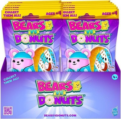 Full Case LOT OF 12 Bears VS Donuts Blind Packs B - Surprise Plush in Pack NEW!