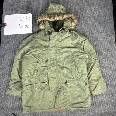 US Military Vintage US Military N-3B Parka Jacket Size L Sage 
