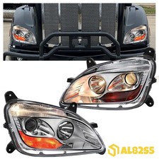 For 2011-2021 Peterbilt 579 587 Projector Headlights Headlamps Pair Left Right