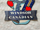 Vtg  50's-60's Windsor Canadian Whiskey Holiday Cardboard Sign  2 sided Snowman — photo 6