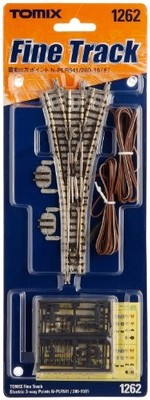 TOMIX Spur N elektrische Dreiwegeweichen N-PLR541/280-15 F 1262