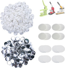 Happizza 500 Sets 32mm Blank Pin Back Button Parts for Badge Maker
