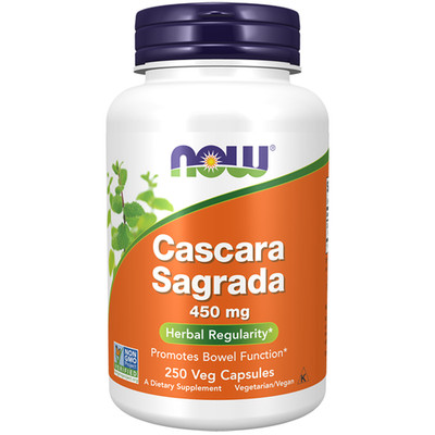 Cascara Sagrada 450 mg 250 Veg-Kapseln Now Foods