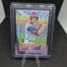 2021 Leaf Metal Draft 1990 Leaf Auto Silver Wave Derek Curiel #LA-DC1 Auto 2/7