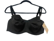 Cacique Lane Bryant Womans Bra Black Multiway Unlined Strapless UNDERWIRE 44C