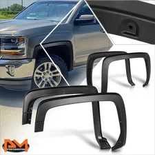 For 14-19 Silverado 1500 2500HD 3500HD OE Style Matte Black Wheel Fender Flares