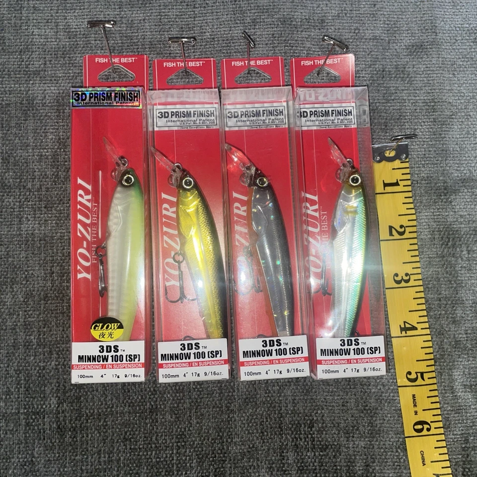 YO-ZURI Fishing Lures - Lot Of 4  - 3D Prism Minnow - 3DS Minnow 100 (68) - Image 2 of 4