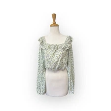 House of Harlow 1960 Floral Eyelet Top Size M Medium Blouse