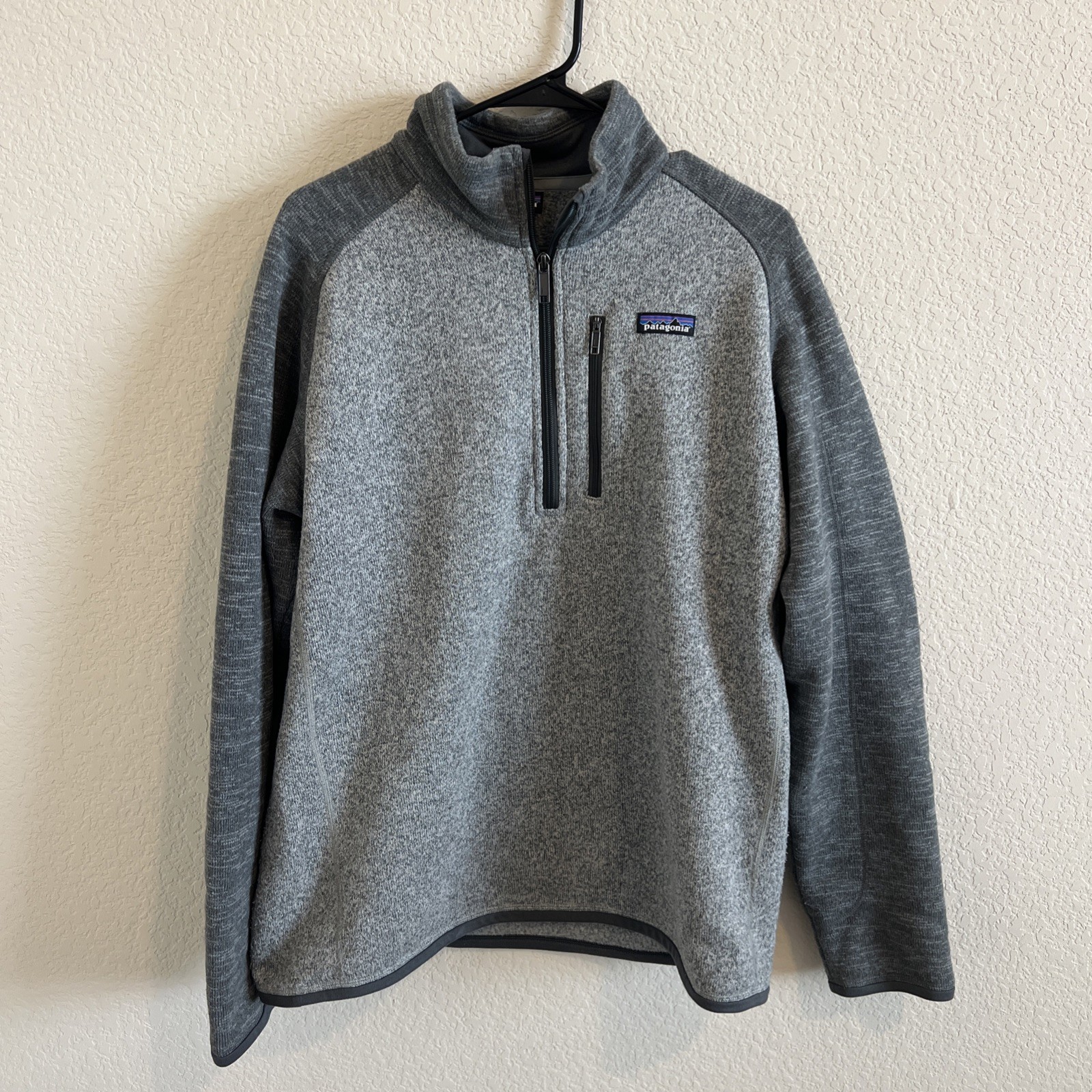 Patagonia Better Sweater Mens L 1/4 Zip Gray Pullover Worn Wear 25523FA19