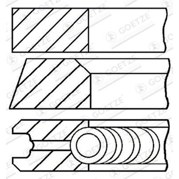 Goetze Engine 08-183200-00 Kolbenringsatz-image