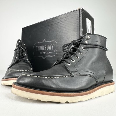 THURSDAY BOOT CO. DIPLOMAT MOC TOE BOOTS  | BLACK | MEN S 10 | EXCELLENT 