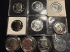 1960s Kennedy Half Dollar Lot 40% Silver Proof & BU 10 Coins