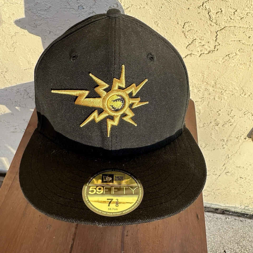 New Era West Virginia Power Cap Hat Mens 7 3/8 Black Minors MiLB Baseball Fitted - Image 2 of 4