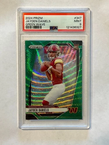 2024 Prizm Jayden Daniels Green Wave PSA Mint 9 #347 RC