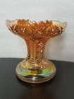 Vintage Imperial Glass Punch Bowl Stand * Twins * Marigold Carnival * 5" * 0562