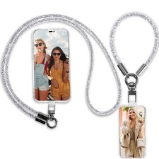 Crystal Rhinestone Phone Lanyard Wrist Strap Neck Lanyard Bling Wristlet Strap