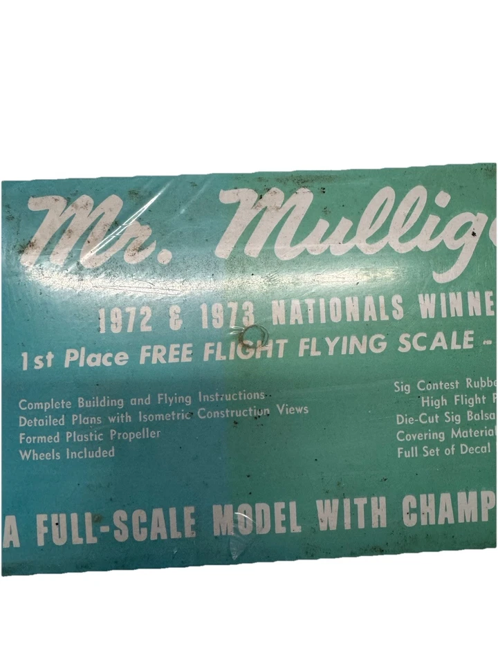 NOS & Sealed - SIG Mr Mulligan 20" Span Free Flight Model Airplane Kit FF-23 - Image 2 of 4