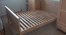Used (Wooden) Double Bed Frame - Light Oak/Maple
