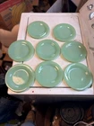 8  6 3/4 " Anchor Hocking Fire King Plates Saucers Jadeite Jade Restaurant Ware