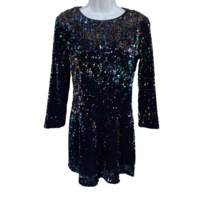 chinese dress ladies Iridescent Sequin Mermaid Long Sleeve Tailor Made Prom Dress