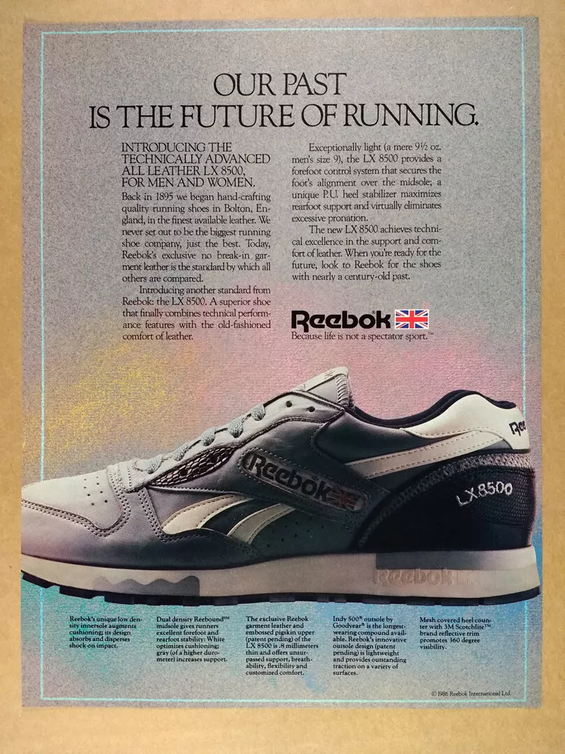 1986 Reebok LX 8500 Running Shoes vintage print Ad eBay