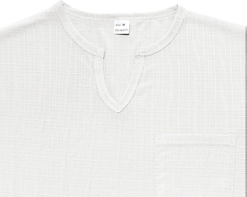 Men's Linen Henley Shirts Casual V Neck Blouses Tops Beach Hippie Shirts - Picture 5 of 60