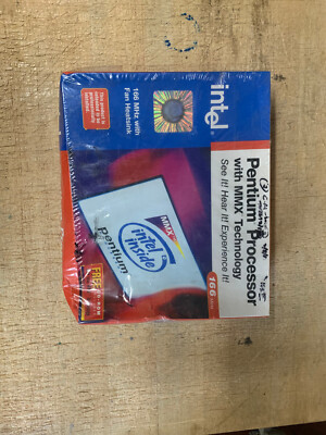 INTEL PENTIUM MMX 166 MHz Processor NEW + BOXED + SEALED. Vintage Intel Socket7