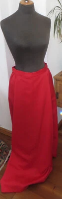Modell Josef Knuf, bodenlanger Rock, rot, Wollmischgewebe, Gr. 42, Top-Zustand - Bild 1 von 4