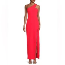 Aidan by Aidan MattoxOne-Shoulder Crepe Cutout Gown