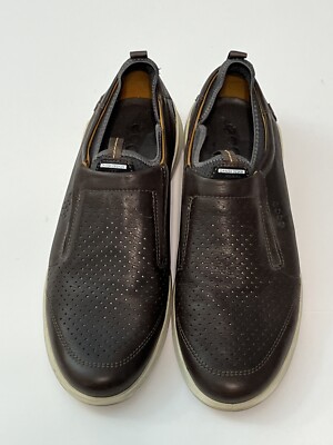 Ecco Slip On Loafers Dark Brown Leather Danish Design  display picture 3