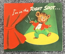 Vintage Christmas Card Bear Band Spotlight Pop Up Funs A Poppin Made in USA