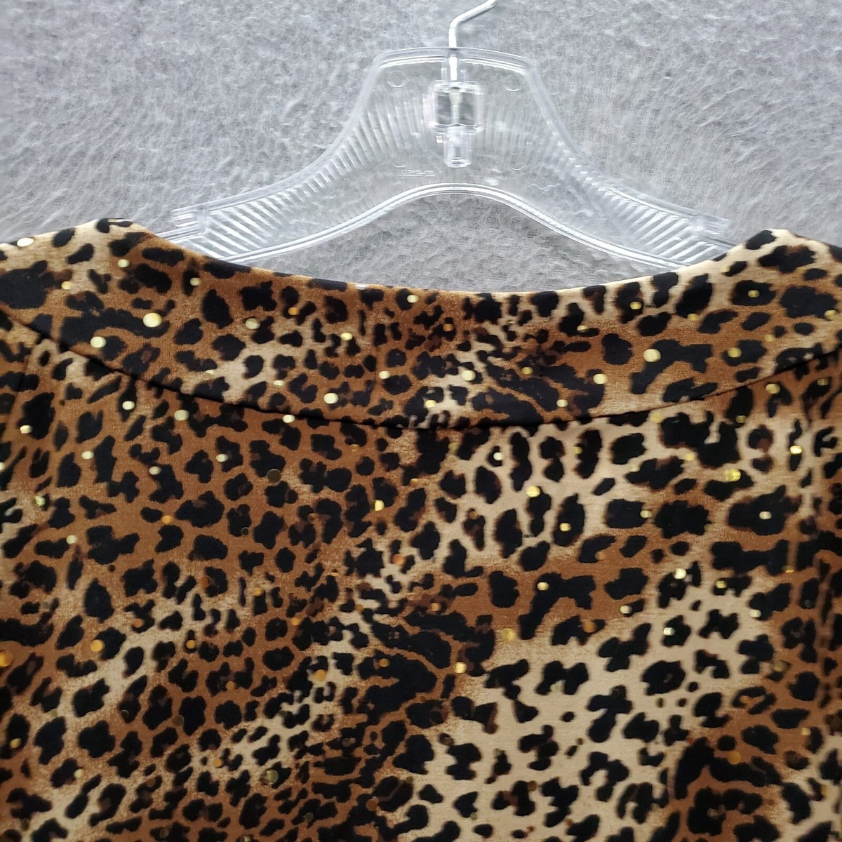 Blouse CPW New York Imprimé Animal Métallisé - Marron Et Noir, Taille L, Neuve Sans étiquette