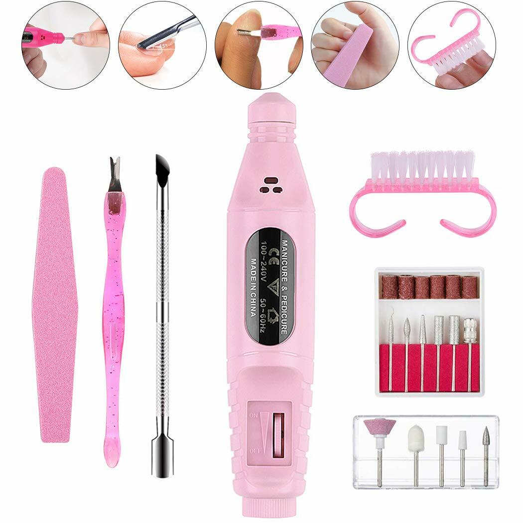 Electric Nail Drill Set, 16PCS Nail Drill Kit Professional Cuticle
