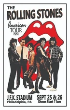 THE ROLLING STONES REPLICA  CONCERT POSTER QUALITY PHOTO PAPER OR CANVAS	R7