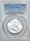 1952-S Franklin Half Dollar PCGS MS64 Frosty White PQ New Holde#L30R