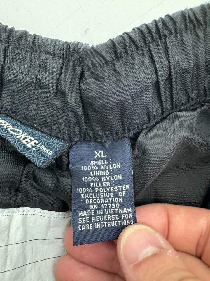 Pantalones de nieve de invierno Cherokee negros con cordón de nailon para niños talla XL Foto 4 de 4